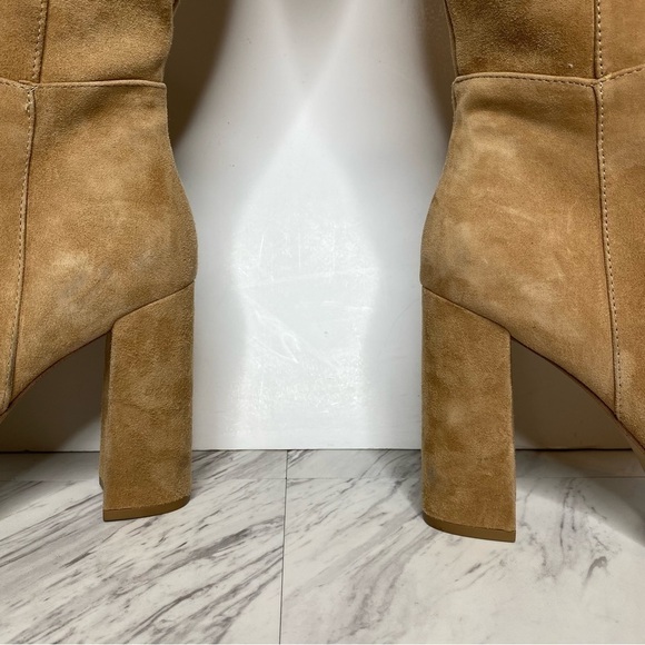 Steve Madden Marcello Tan Suede Heeled Tall Boot 9 1/2 M - Picture 8 of 16